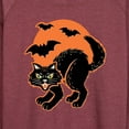 thumbnail image 3 of Instant Message - Vintage Paper Cat Halloween - Women's Lightweight French Terry Long Sleeve Shirt, 3 of 6