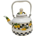 thumbnail image 1 of Unique Enamel Tea Kettle Water Kettle Juice Water Jug Multiuse Heat Resistant Lemon Enamel Pot Coffee Pot Boiling Water, 2.5L, 1 of 1