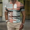 thumbnail image 5 of Fashion Men'S Polo Striped Plaid Print Vintage Men'S Clothing High-Quality Top Street Casual Short Sleeved Loose Oversized Shirt, 5 of 6