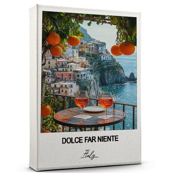 Dolce Far Niente Travel Scenic Canvas Wall Art -Italy Canvas – Nature-Inspired Print for Bedroom, Living Room, or Office – Travel Gift