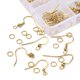 thumbnail image 3 of 50Pcs 5 Style 304 Stainless Steel Earring Hooks Ear Wire with 50Pcs Jump Rings Cadmium Free & Nickel Free & Lead Free Golden 16~21x17~22mm Hole: 2mm 21 Gauge Pin: 0.7mm 10pcs/style, 3 of 6