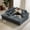 Gray, variant on Chalantevo 86" Oversized Chaise Lounge Chair, Corduroy Upholstered with Deep Seat & 2 Pillows, for Living Room, Bedroom, Movie Room, Black