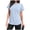 Light Blue, variant on Women's Tunic Tops Rolled Short Sleeve Boat Neck Curved Hem Ribbed Knit T-Shirts Loose Casual Tee Blouses