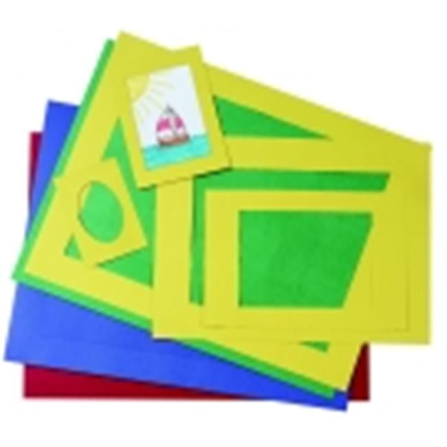 Pacon PreCut Mat Frame, Assorted Sizes, Assorted Colors, Pack of 60