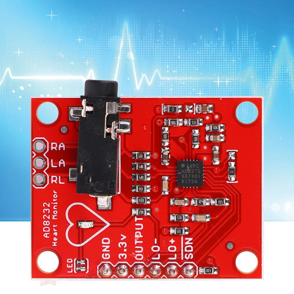 Single Lead AD8232 Double Poles Pulse Heart Rate Monitor ECG Sensor Module Kit