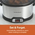 thumbnail image 4 of Hamilton Beach 8 Qt Programmable Slow Cooker, Stoneware Crock with Removable Pot, Stainless Steel, 4 of 8