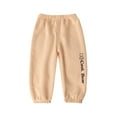 thumbnail image 2 of NAISIBABY Boys Girls Sweatpants, Cute Elastic Waist Solid Kids Fall And Winter Pants Beige 4T, 2 of 6