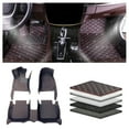 thumbnail image 5 of Leadwolf Car floor mats for VW for VolksWagen Jetta 2011–2018 A6 Leather Carpet Protection waterproof Car Liners All Weather Black and Red 3pcs, 5 of 7