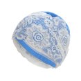 thumbnail image 6 of Unique Bargains 1 Pc Breathable Lace Swimming Cap Deep Blue, 6 of 6