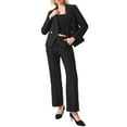 thumbnail image 2 of INSPIRE CHIC Women's Double Breasted Blazer Long Sleeve Casual Work Suit Blazers Jacket S Black, 2 of 5