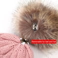 thumbnail image 1 of Gorro con pompón para niño y niña, gorro cálido para bebé y niño pequeño, pompones desmontables de punto, 1 of 4