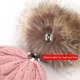 thumbnail image 1 of Boy Girls Pom Bobble Hat Warm Baby Toddler Kids Hat Detachable Pompoms Knitted, 1 of 4