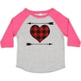 thumbnail image 3 of Inktastic Buffalo Plaid Valentines Day Heart Boys or Girls Toddler T-Shirt, 3 of 5