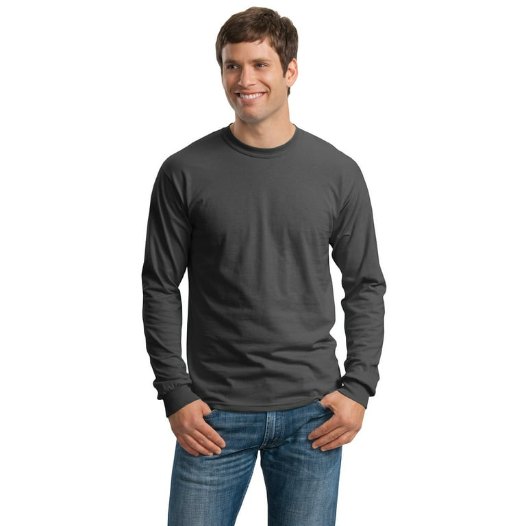 Gildan Men's 100 Percent Cotton Long Sleeve T-Shirt. G2400 -
