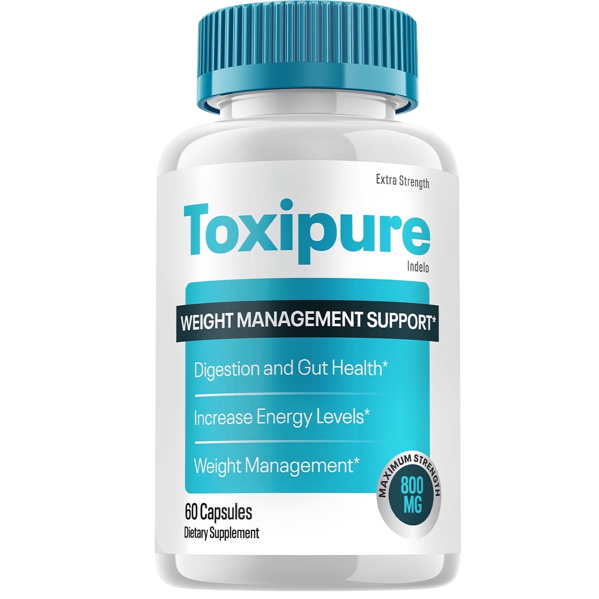 Toxipure Weight Management Capsules, Maximum Strength to Support Healthy & Steady Weight Management, Advanced Formula Toxi Pure Dietary Supplement (60 Capsules)