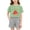 03-Green, variant on Toddler Girl Back to School Cute Summer Cotton Outfits Watermelon Print Short Sleeve T-Shirt and Shorts 2 Piece Set, 2-8 Years