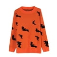 thumbnail image 3 of Halloween Sweaters for Women Trendy Bats Printed Pullover Sweaters Casual Knit Crewneck Sweater Tops Shermie, 3 of 6