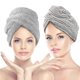 thumbnail image 1 of CestMall Turban Handtuch 2 Stück Verdickt Wrap Turban Haartrockentuch Kopfhandtuch mit Knopf Super Absorbent Mikrofaser Schnell trocknend, Für Alle Haartypen,65 * 25cm Vhermosa OTTO-LKX-2572, 1 of 6