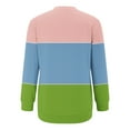 thumbnail image 4 of Jsaierl Womens Sweatshirts Cute Color Block Print Sweatshirts Crewneck Fall Pullover Tops Comfort Long Sleeve Shirts Winter Saving, 4 of 4