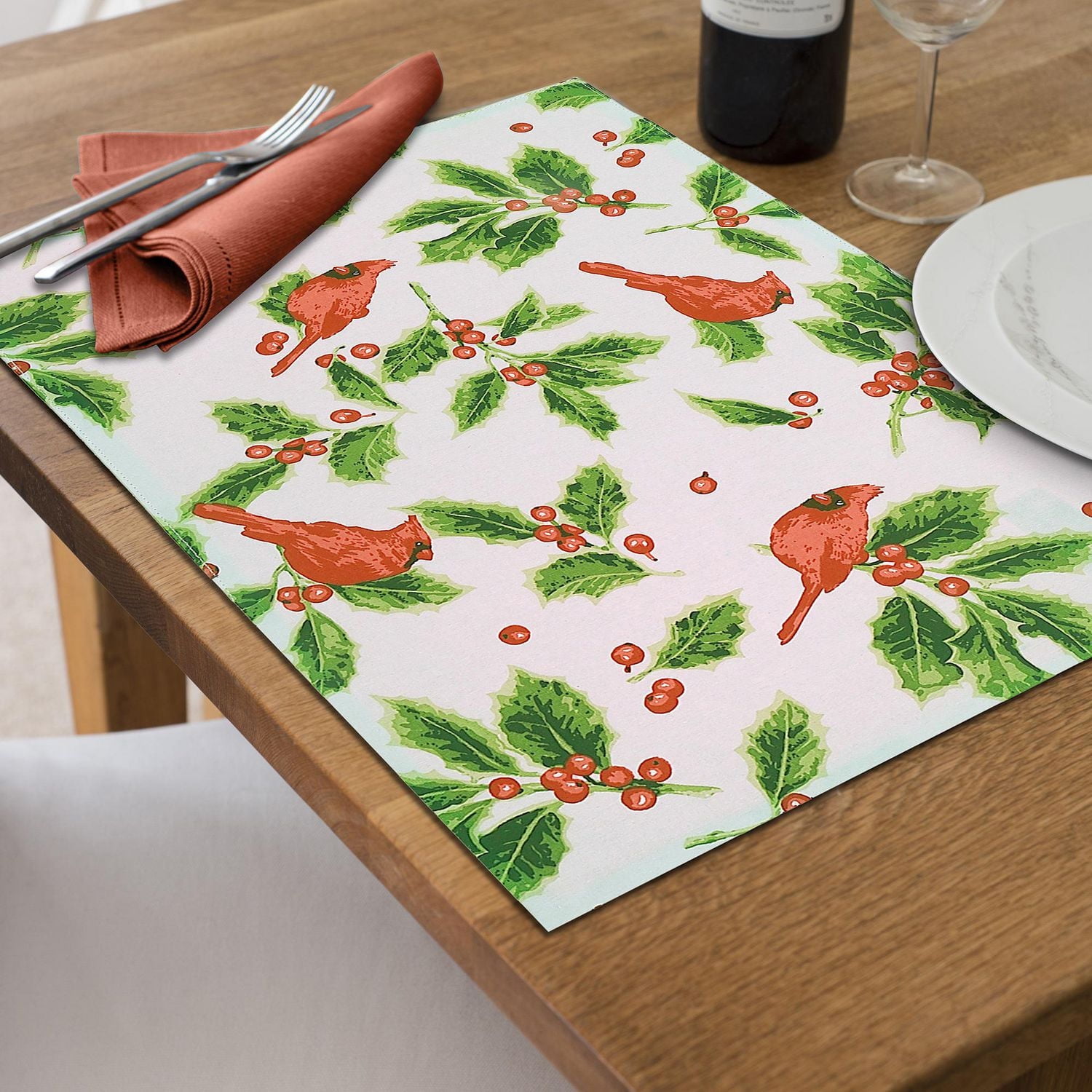 Cotton Placemat Cardinal - Set of 12