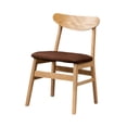 thumbnail image 2 of Silla de madera con asiento decorativo, muebles para el hogar, rústica, resistente, sin brazos, con respaldo de listones, silla de madera para salón Marrón, 2 of 8