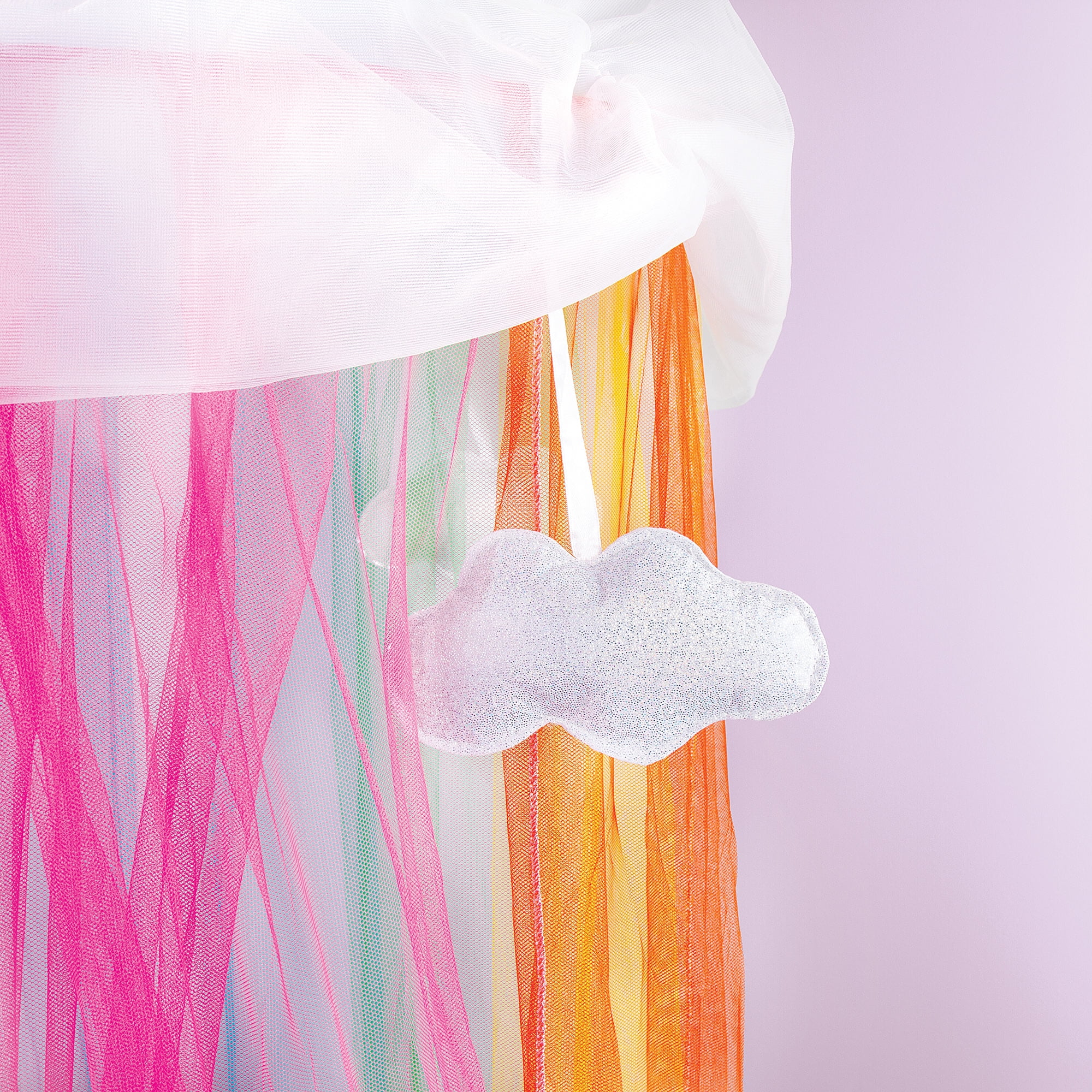 Under the Rainbow Multicolor Round Bed Canopy