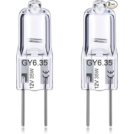 Good Bulb 35W GY6.35 Halogen Bulb – 12V, T4 Bi-Pin JC Capsule, 2700K Warm White, Dimmable, Clear Glass 6-Pack