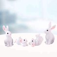 thumbnail image 2 of 8pcs Miniature Bunny Figurines Fairy Garden Rabbit Figures Easter Cake Toppers Mini Bunny Figures Toys Assorted Styles, 2 of 9