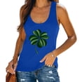 thumbnail image 2 of ZyeKqe Womens St.Patrick's Day Tank Tops Sleeveless Scoop Neck Summer Tops Clover Print Casual Loose T Shirts, 2 of 5