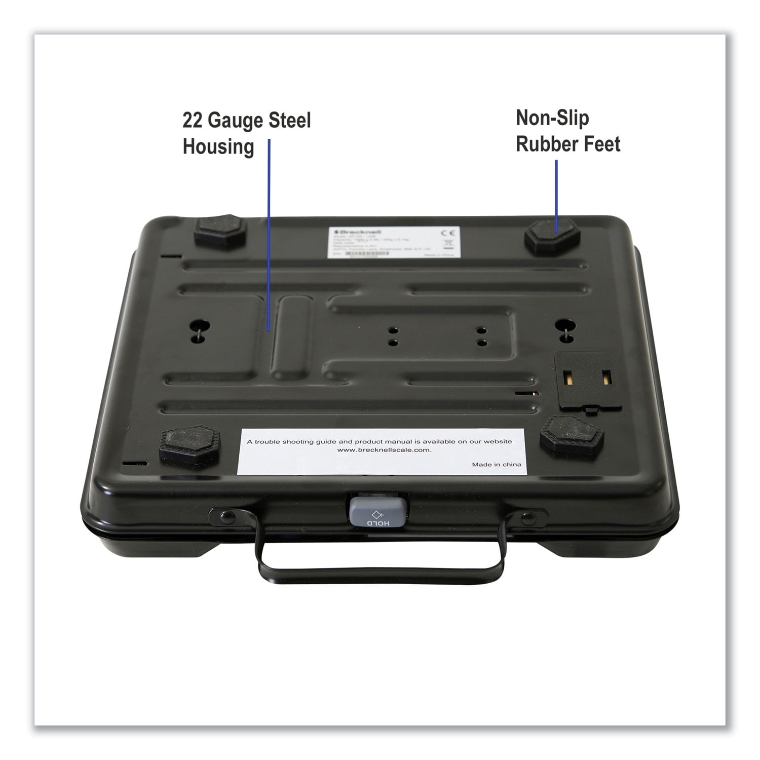 Salter Brecknell Portable Electronic Utility Bench Scale, 100lb Capacity, 12 X 10 Platform