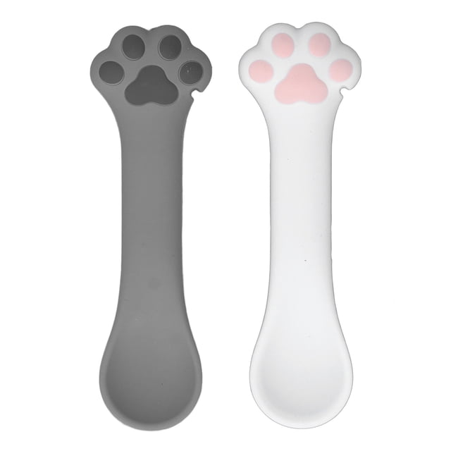 Cuchara abridor de latas con forma de pata de gato abridor de tarros de silicona duradero para gatos seguridad en lavavajillas cuchara enlatada ergonómica para mascotas ANGGREK Otros