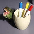 thumbnail image 4 of Bearachild Copa de bolígrafo de resina Accesorio elegante y funcional para espacio de trabajo Caja de almacenamiento de bolígrafo duradera y Carpetas de archivos titular de la pluma de dinosaurio, 4 of 6