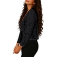 thumbnail image 7 of Vmvidoty 2026 Women's Elegant Long Sleeve Sheer Floral Lace Shrug Top Black M, 7 of 7