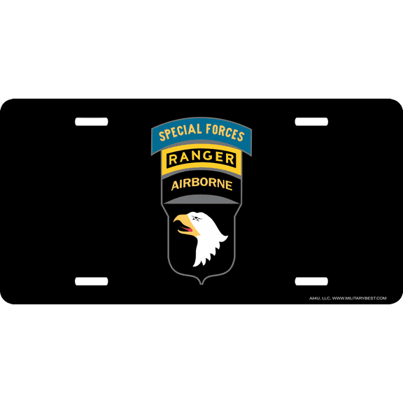 82nd Airborne with Ranger Tab License Plate