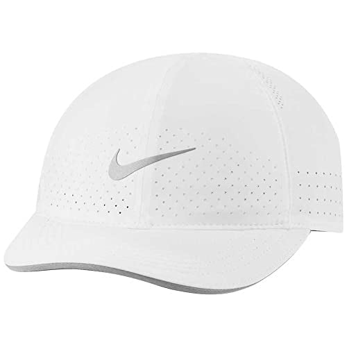 Nike Women s Featherlight Running Cap Hat Aerobill Adjustable One Size White Walmart