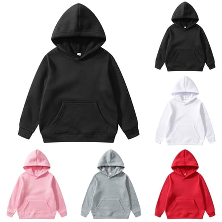 TBWNWG School Clothes for Girls Boys Pullover Hoodie Soft Comfortable Sweatshirt for Kids Size 6-8 Years