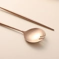 thumbnail image 6 of Salad Servers,Spoon and Fork Set 11.41 inch,18/10 Stainless Steel Salad Serving Titanium Plating (Rose gold), 6 of 17