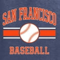 thumbnail image 6 of Wild Bobby City of San Francisco Baseball Fantasy Fan Sports Men's Long Sleeve T-Shirt, Vintage Heather Navy, Medium, 6 of 6