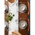 thumbnail image 5 of Eucalyptus Flowers Table Runner Botanical Blue White Floral Leaves Tablerunners 13 x 108 Inch, Table Decorations Tabletop Scarf for Summer Gathering Holiday Farmhouse Kitchen Dining Decor, 5 of 6
