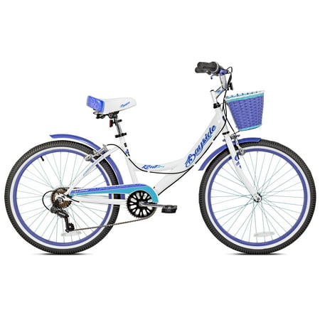 Kent 24  Bayside Multi-Speed Girl s Bike  White/Purple