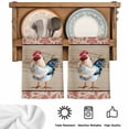 thumbnail image 5 of Farmhouse Roosters Kitchen Towels Set of 4, Vintage Farm Chicken Pink Leaves Absorbent Dish Towels for Kitchen, Microfiber Hand Towel, Quick Drying Tea Towel for Cleaning Decorative Dishcloths, 5 of 7