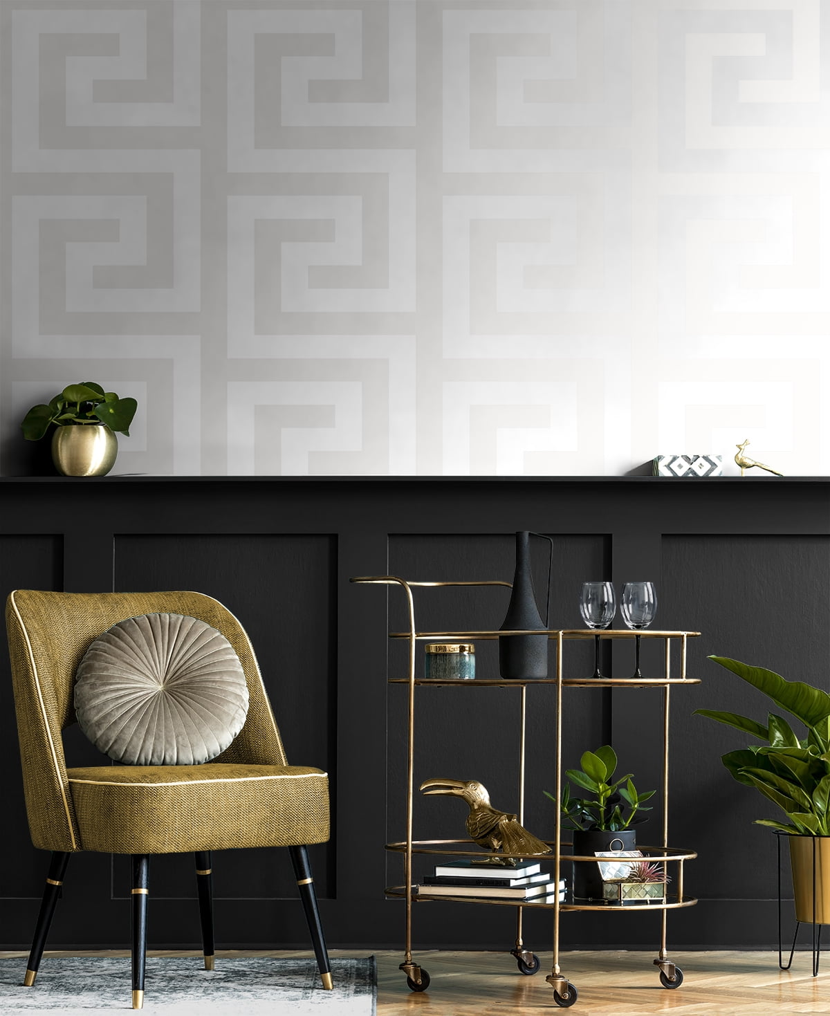NextWall Pearl Geometric Maze Peel and Stick Wallpaper - 20.9 in. W x 18 ft. L Roll