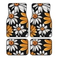 thumbnail image 1 of Balery Yellow White Daisy Pattern Juego de 4 Alfombrillas para Auto, Revestimientos de Caucho Resistente, Diseño Antideslizante, 1 of 7