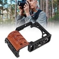 thumbnail image 4 of Protective Extension Frame, Porous Hollow Durable Wooden Handle Grip Camera Cage  for Video Shooting, 4 of 7