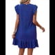 thumbnail image 3 of Vestidos de Verano para Mujer, Cuello Redondo, Corta, Dobladillo con Volantes, Vestido Informal Tipo Blusón, Azul XXL, 3 of 7