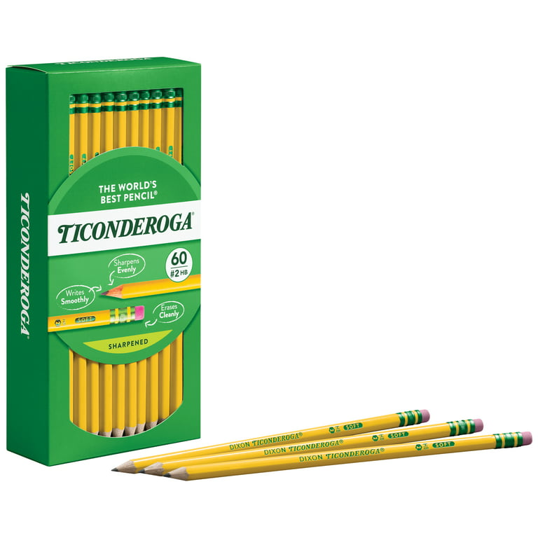 Ticonderoga Pencils, Sharpened - 60 pencils