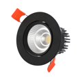 thumbnail image 5 of Paquete de 2 Focos LED Castrables, Lámpara de Techo Castrable COB de 3W, CA 220-240V, Blanco Frío 6000K, Ángulo de Ajuste 30°, IP44, Recorte 75-80mm, para Sala de Estar, Baño, Cocina (Negro) [Clase d, 5 of 5