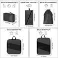 thumbnail image 2 of Organizador de Viaje para Maletas-Set de 7 Bolsas Compresibles-Impermeable para Ropa, Zapatos, Cosméticos y Accesorios-Organizadores de Equipaje con Bolsas de Almacenamiento (Negro), 2 of 4