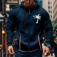 thumbnail image 4 of CONZONE Mens Casual Hoodies Long Sleeve Pullover Hoodie for Men Zip Up Graphic Hooded Sweatshirts With Pocket, 4 of 4