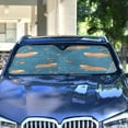 thumbnail image 4 of Yayeee Car Windshield Sun Shade Universal Fit Front Visor Protector, Capybaras Swimming, 4 of 8